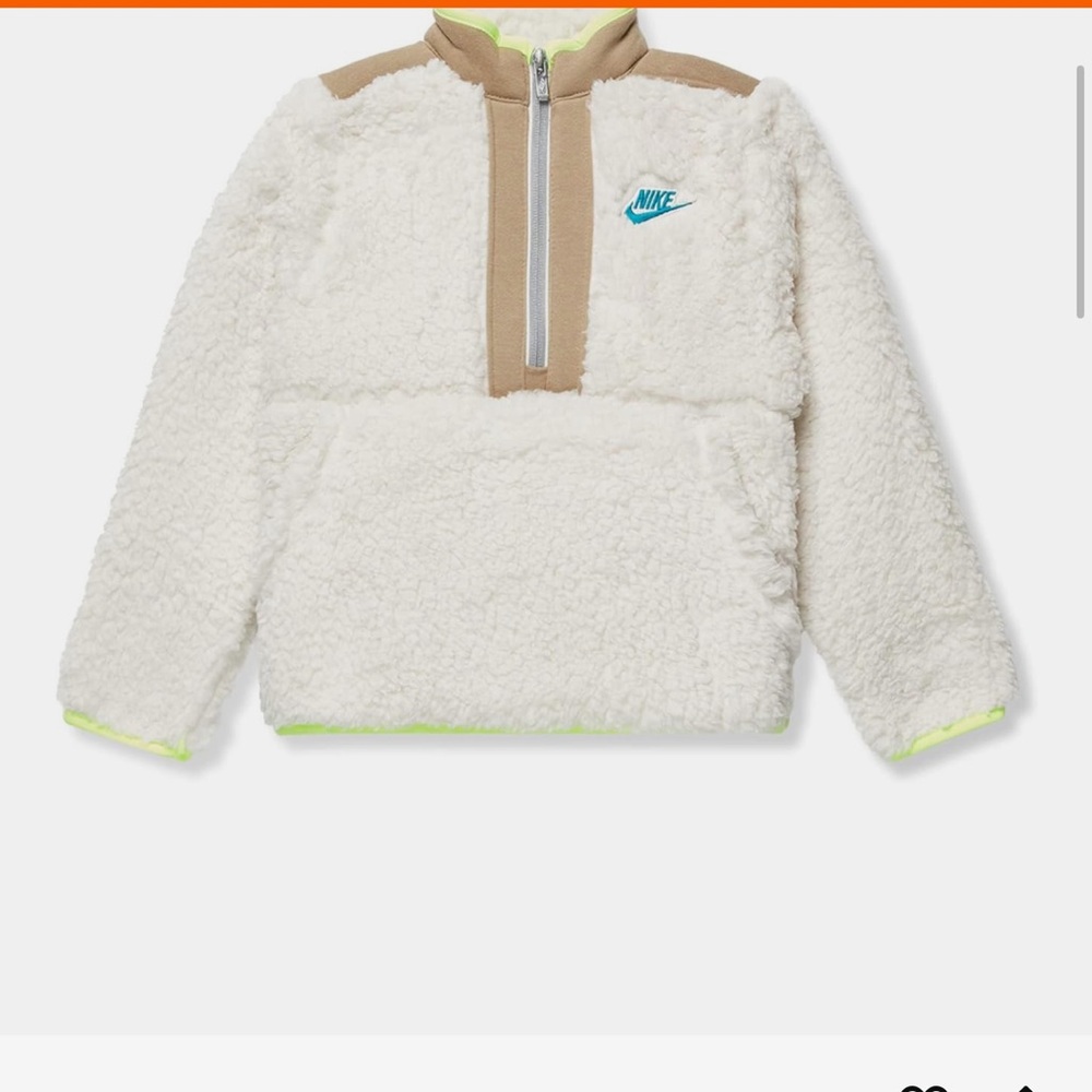 Nike Kids Cream and Tan Pea Coat